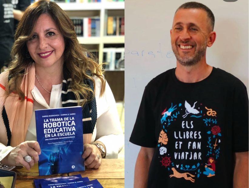 Karina Sarro y Lucas Vogel, posibles ganadores del Education Global Teacher Prize