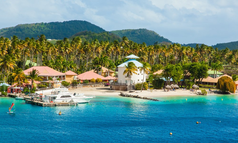 Isla Martinica en el Mar Caribe