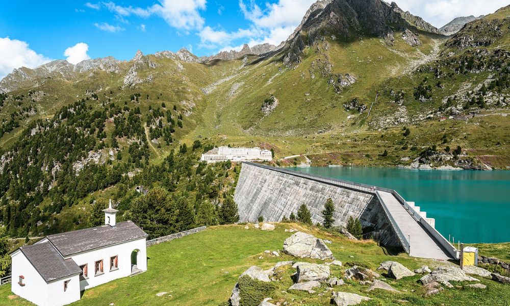 Paisaje que rodea a la presa de Grande Dixence.