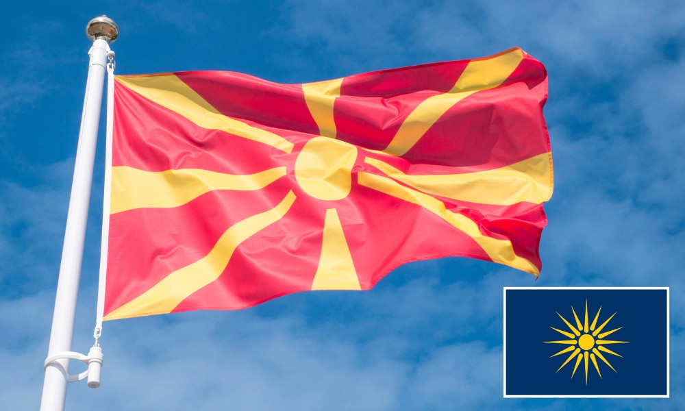 Bandera de Macedonia del Norte