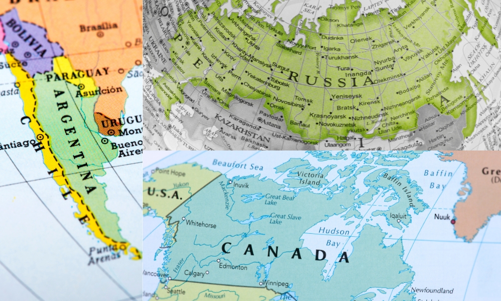 Cuáles son únicos países que tienen acceso a tres océanos