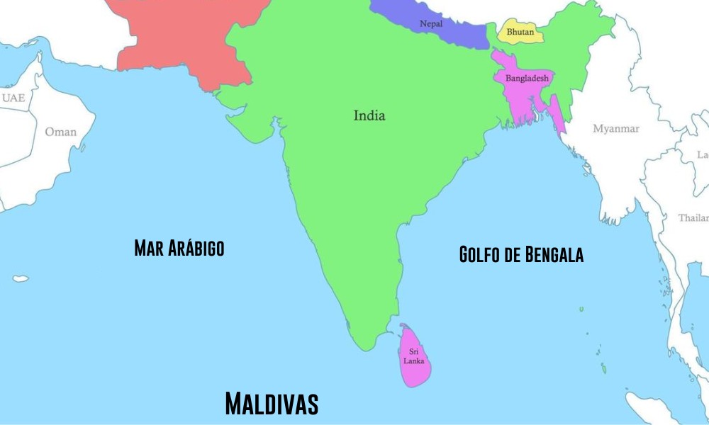 mapa Maldivas