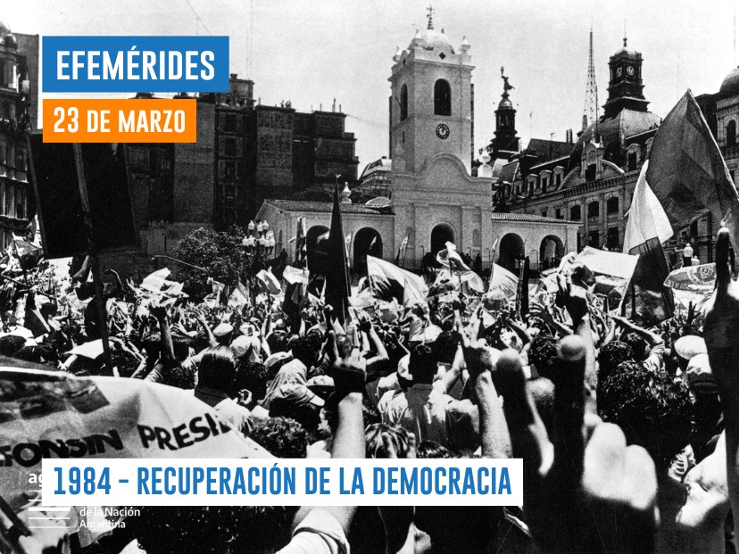 Efemérides del 23 de marzo Democracia