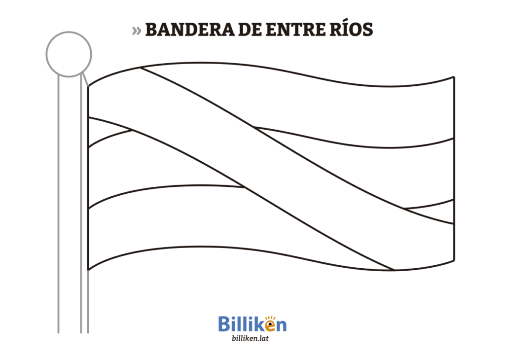 bandera de Entre Ríos para colorear