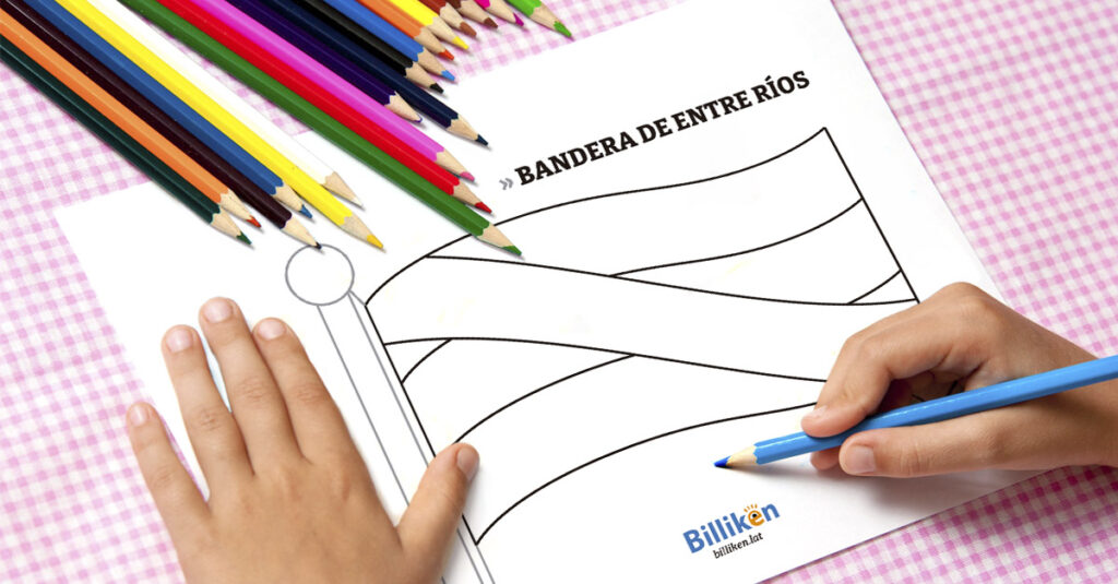 bandera de Entre Ríos para colorear FB