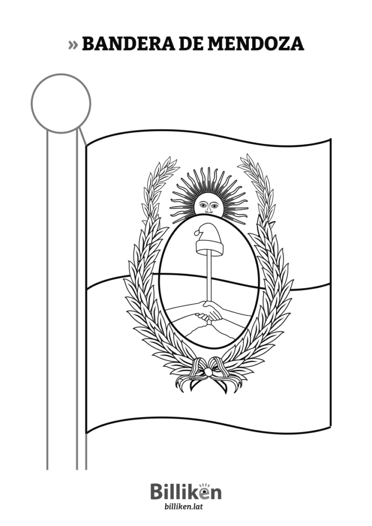 bandera de Mendoza para colorear