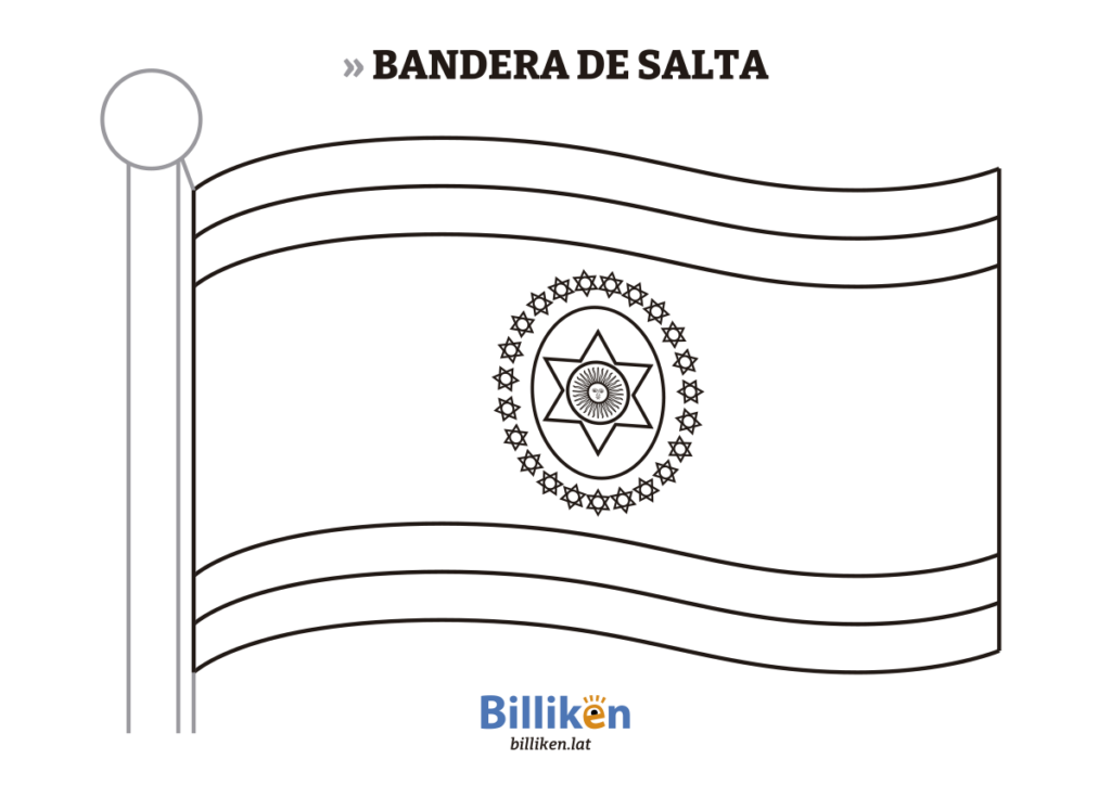 bandera de Salta para colorear