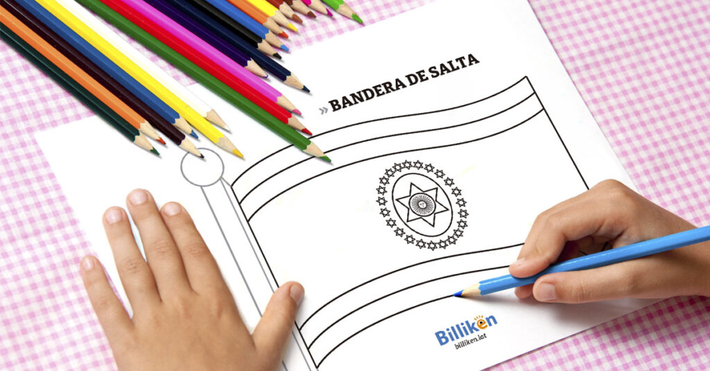 bandera de Salta para colorear FB