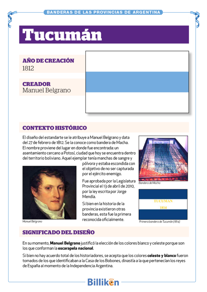 bandera de Tucumán infografía historia origen significado