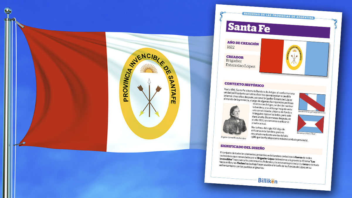 bandera de Santa Fe infografía historia origen significado