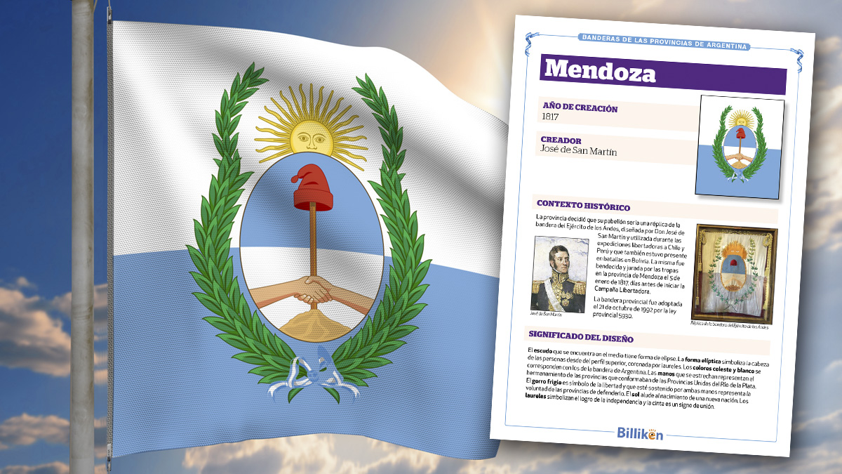 bandera de Mendoza infografía historia origen significado