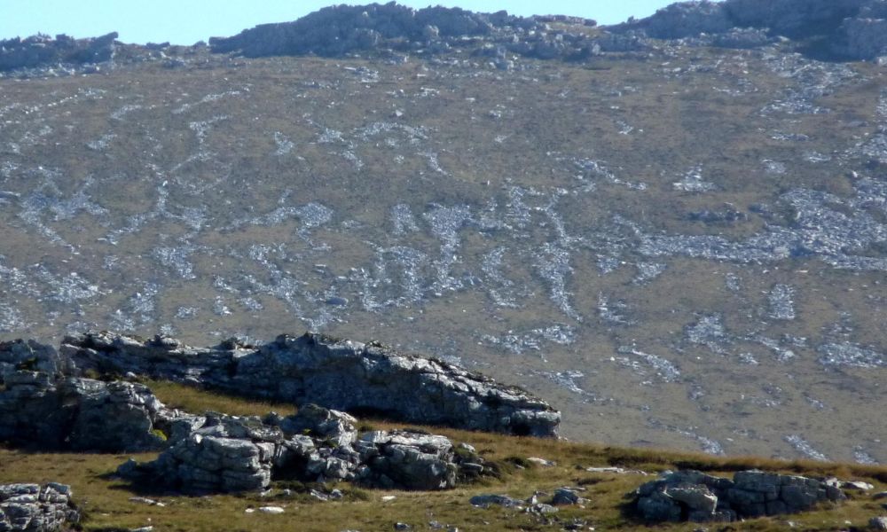 Aspecto de la cadena montañosa Alturas Rivadavia.