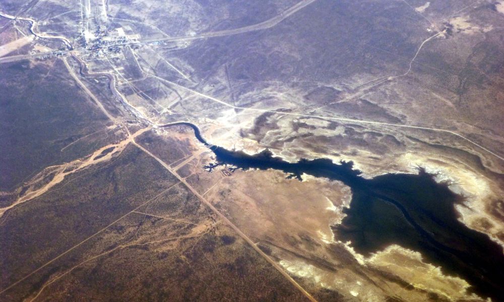 Vista aérea de una de las provincias de Argentina que siempre está sobre los 300 metros sobre el nivel del mar.