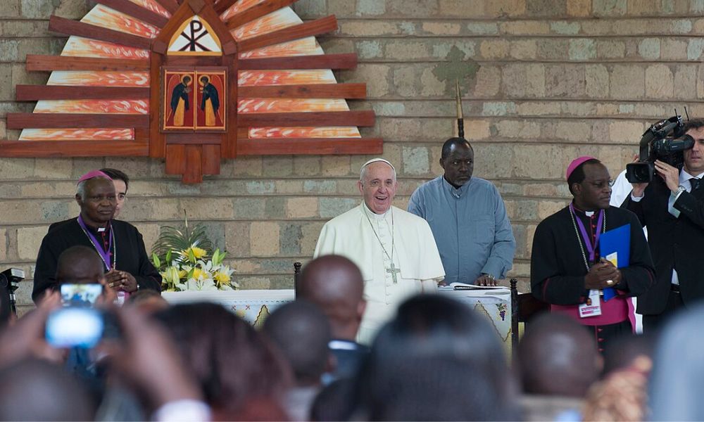 Jorge Mario Bergoglio en África.