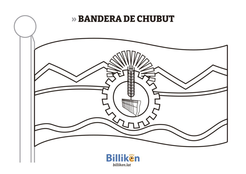 Bandera de Chubut para colorear e imprimir