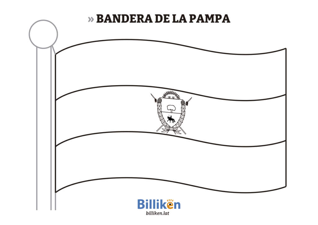 Bandera de La Pampa para colorear