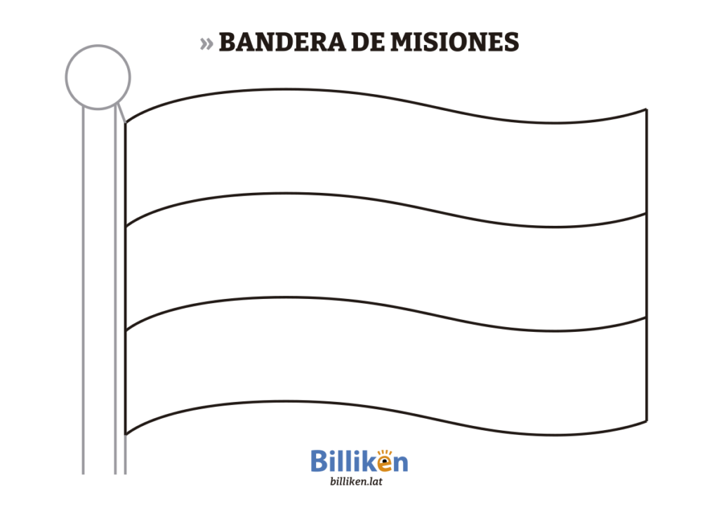 Bandera de Misiones para colorear e imprimir