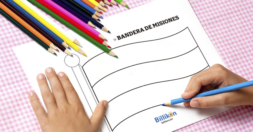 Bandera de Misiones para colorear e imprimir FB