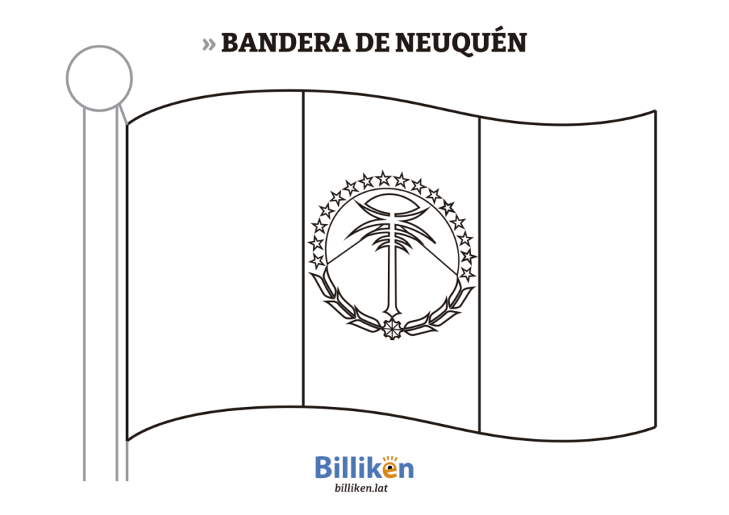 Bandera de Neuquén para colorear e imprimir