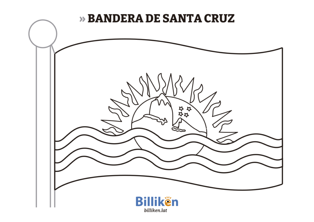 Bandera de Santa Cruz para colorear e imprimir