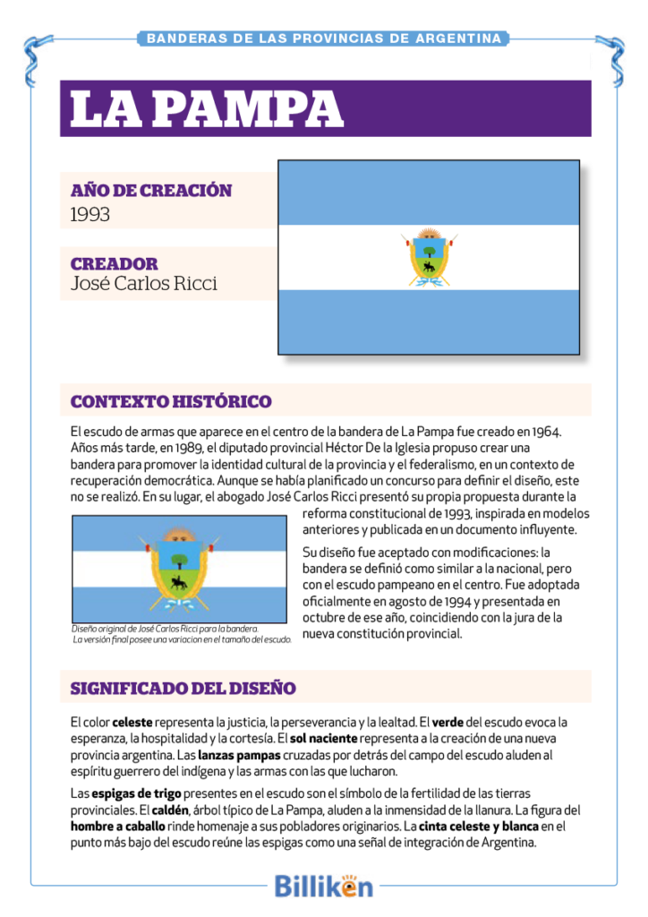 Bandera de La Pampa: historia, origen y significado Infografía