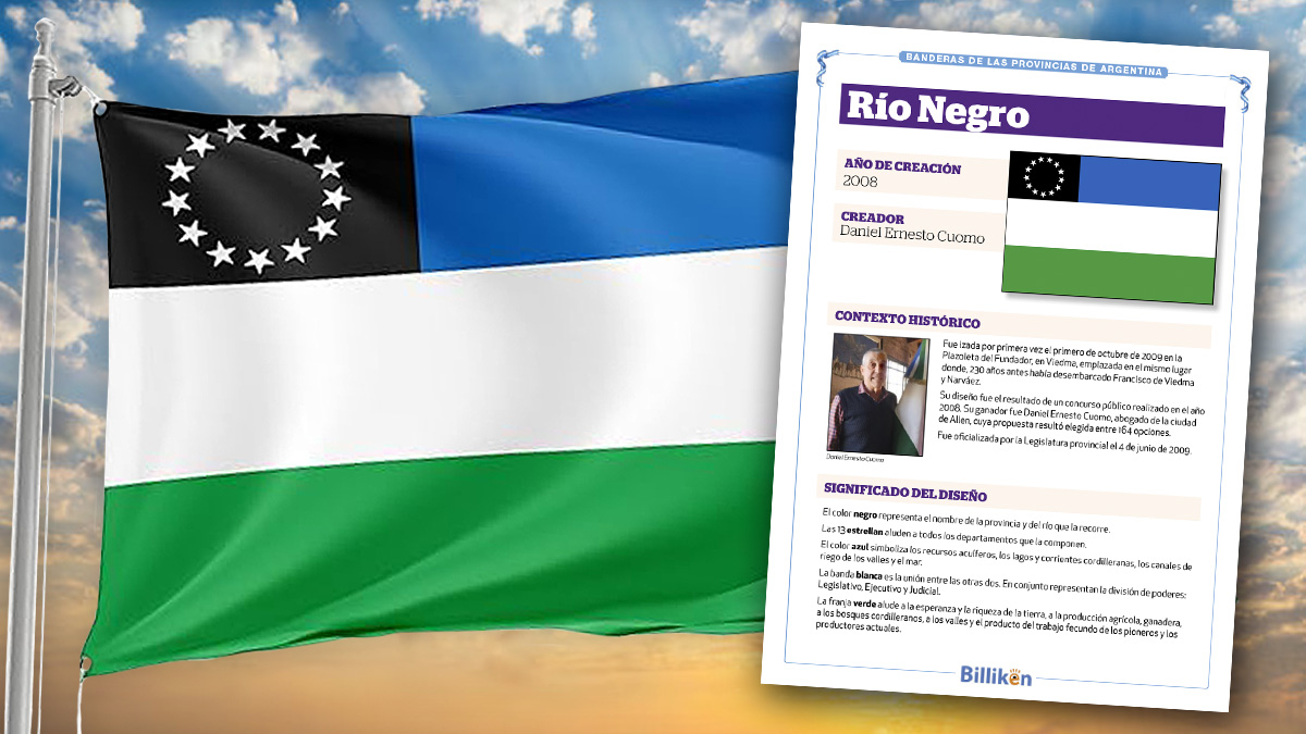 Bandera de Río Negro: historia, origen y significado Infografía