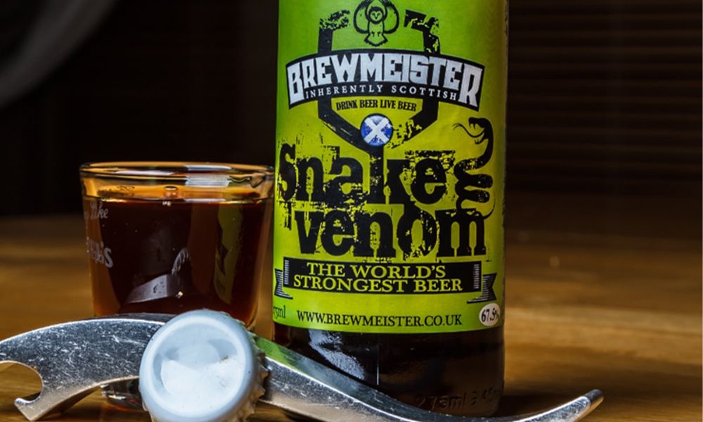 Aspecto de la cerveza con más alcohol del mundo.