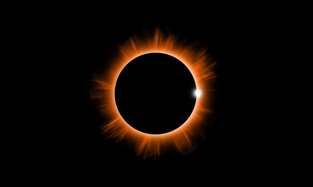 eclipse luz solar sombra
