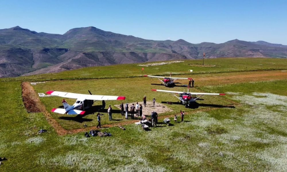 Aviones en la Franja Aérea Matekane.
