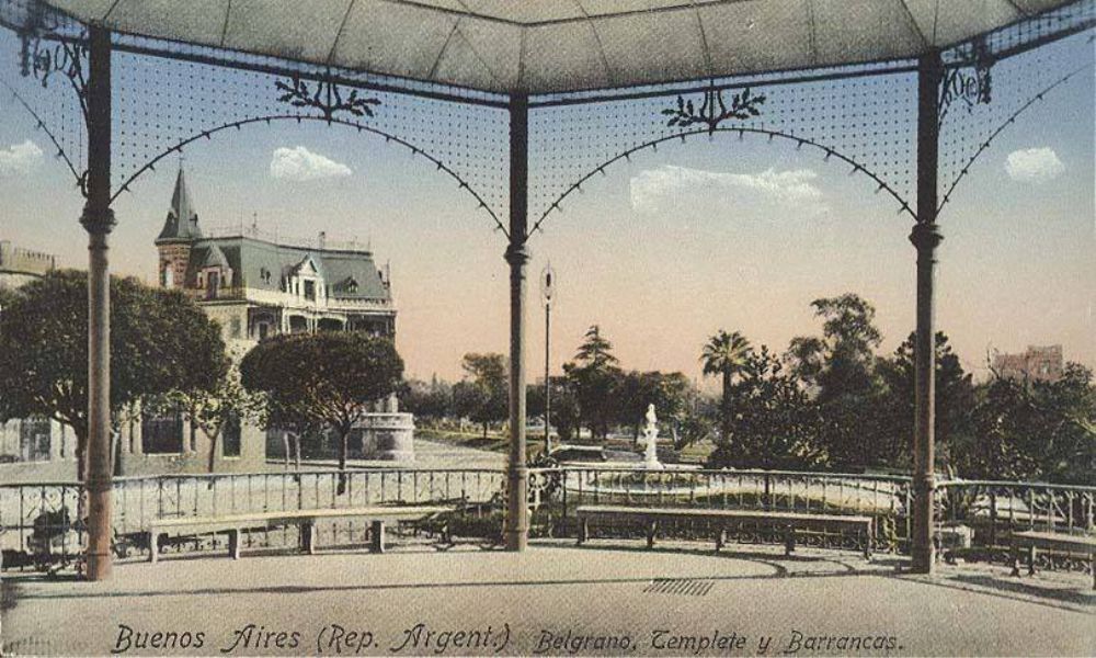 Foto antigua de la Glorieta de Belgrano.
