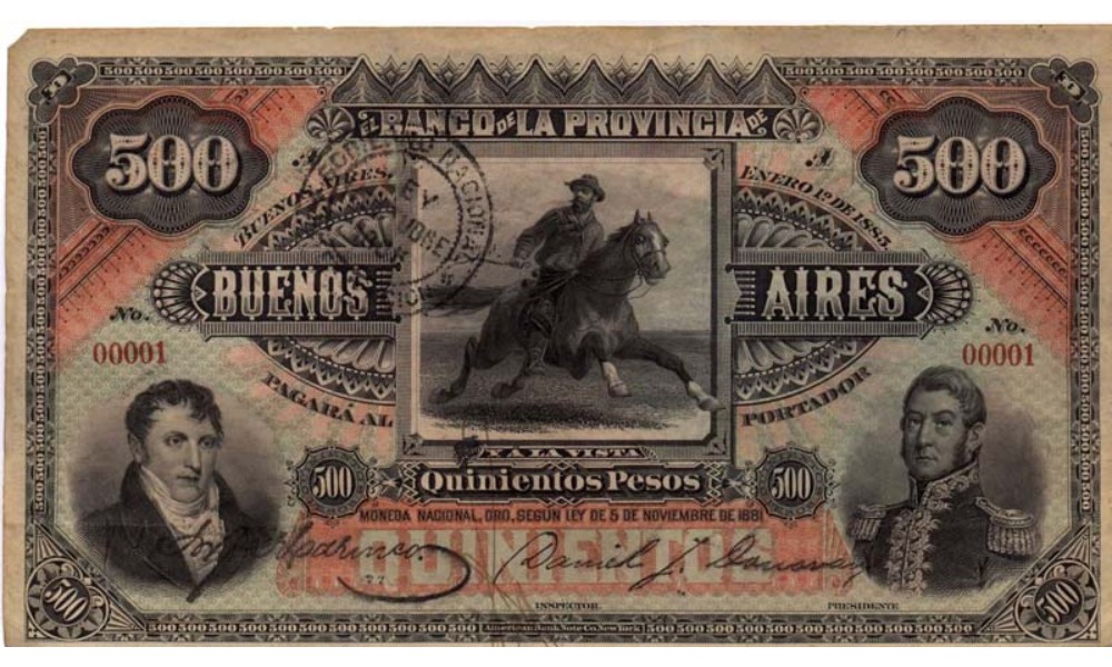 próceres en los billetes de Argentina