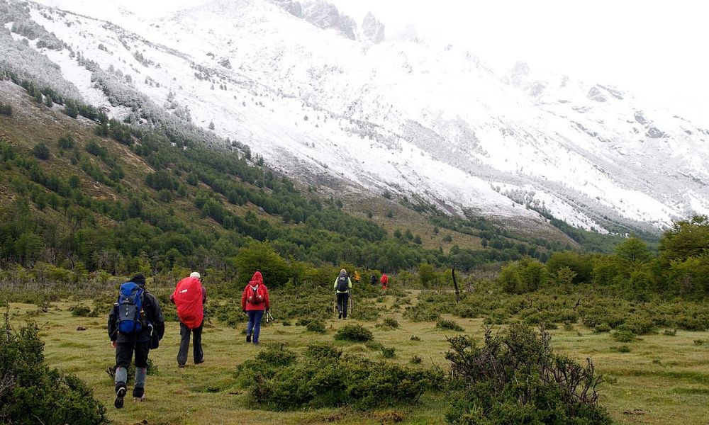 Camino a la cumbre de la montaña más alta de Santa Cruz.