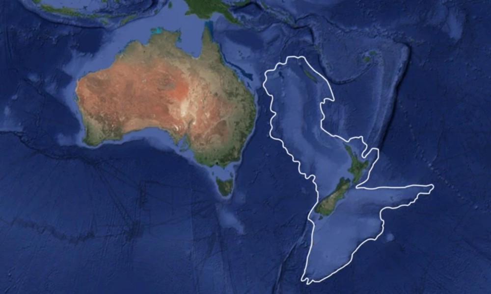 continente hundido debajo de Oceanía