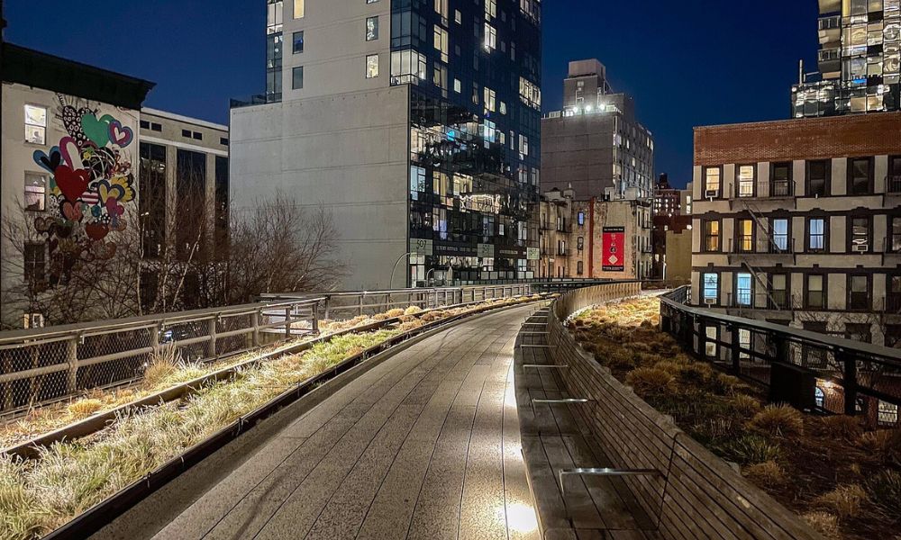 El High Line de noche.