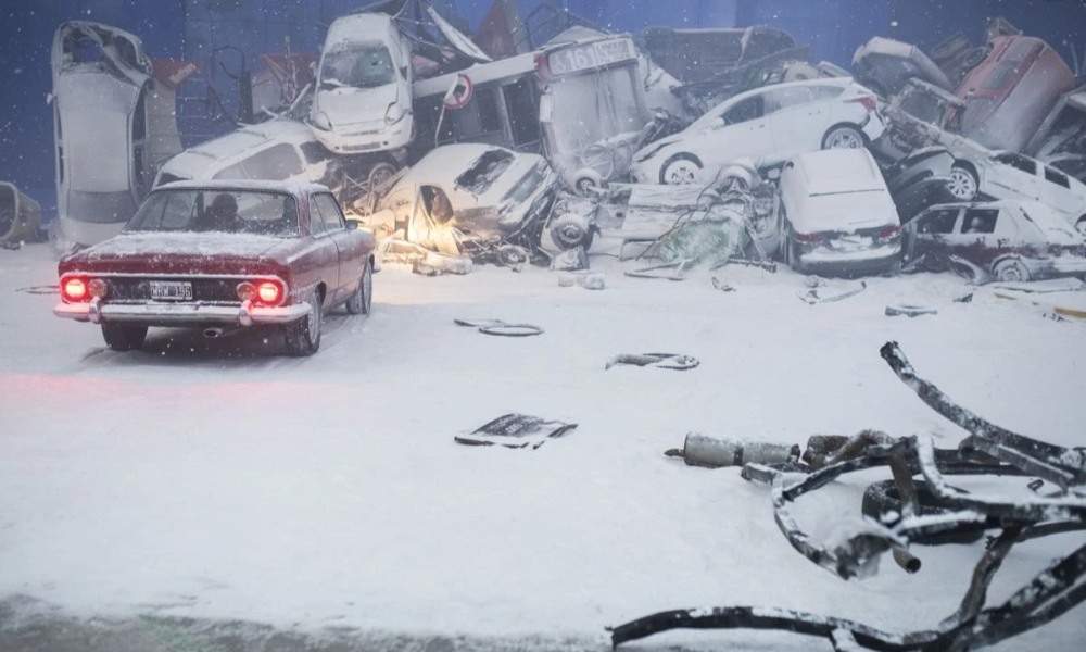 cómo hicieron la nieve de la serie El Eternauta