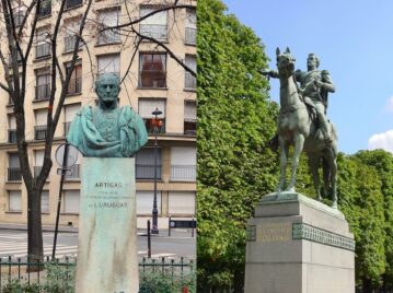 estatuas de próceres de Sudamérica en Europa