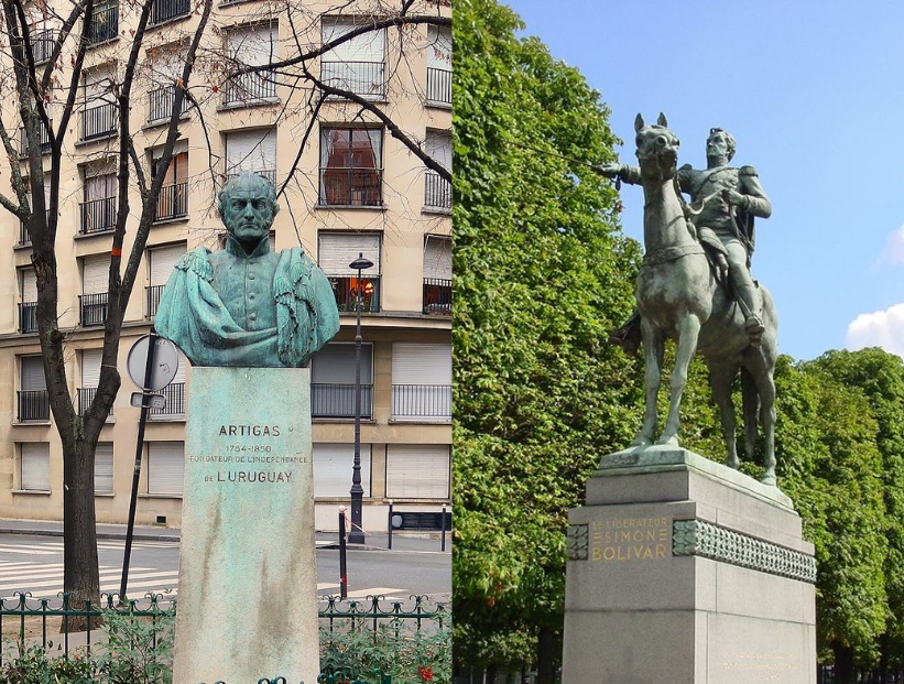 estatuas de próceres de Sudamérica en Europa