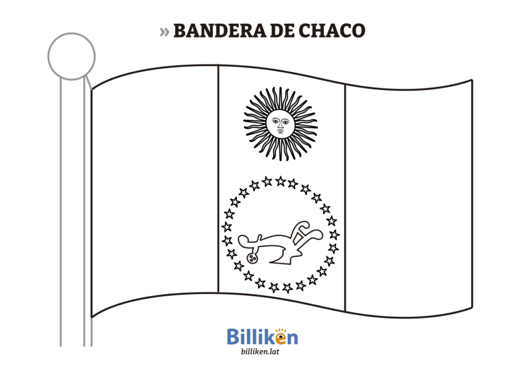 Bandera de Chaco para colorear e imprimir