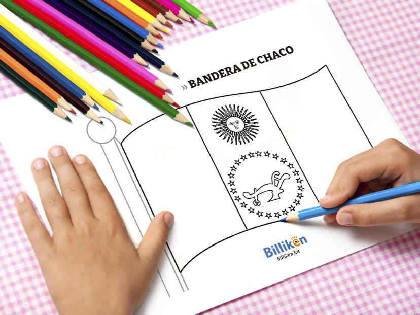 Bandera de Chaco para colorear e imprimir ST