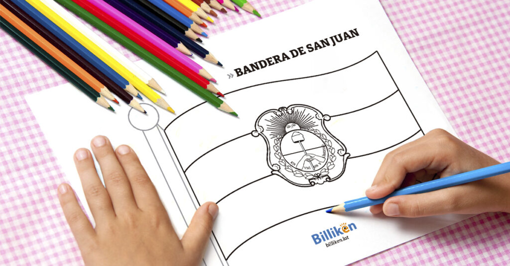 Bandera de San Juan para colorear e imprimir FB