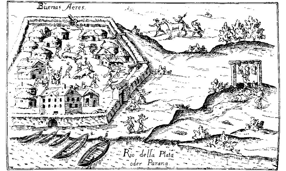 Aspecto que habría tenido Buenos Aires en 1536.
