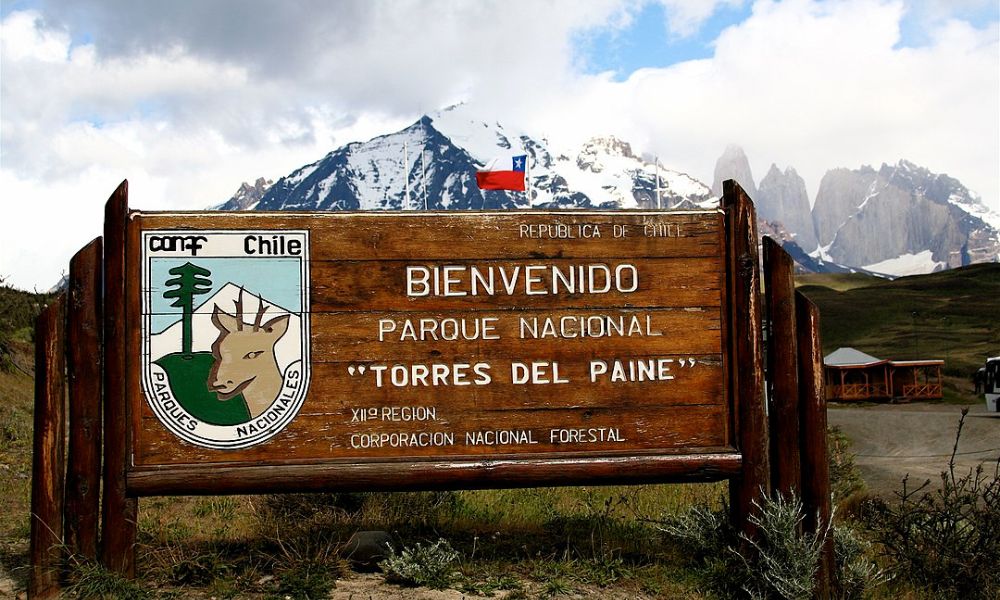 Entrada al Parque nacional Torres del Paine.