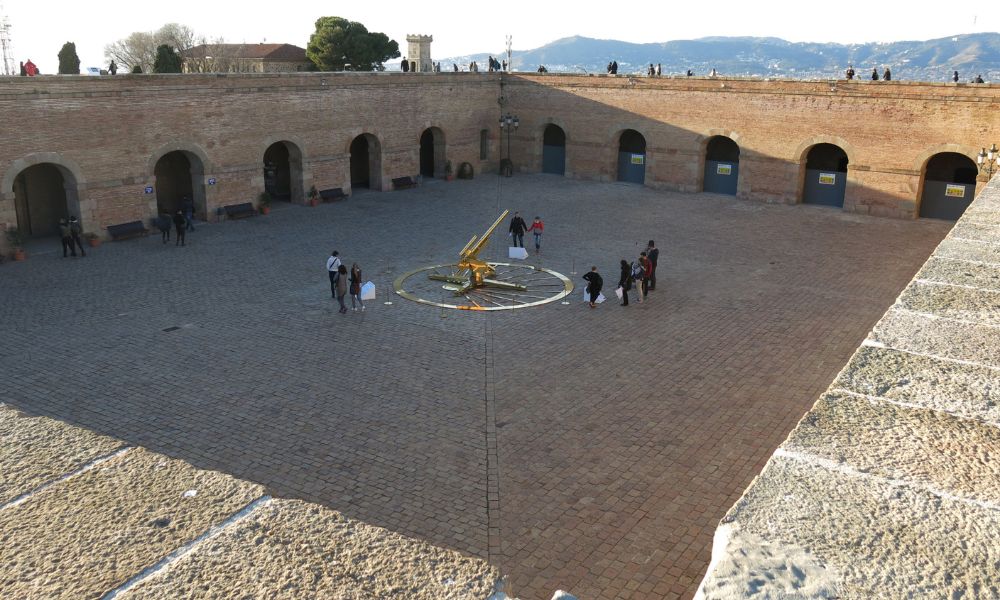 Turistas en el castillo de Montjuic.
