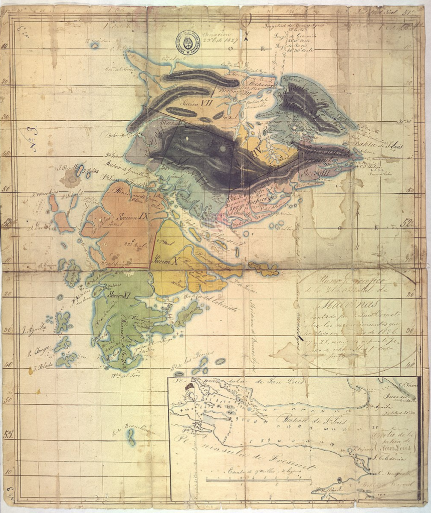 mapa de la Isla Soledad Islas Malvinas