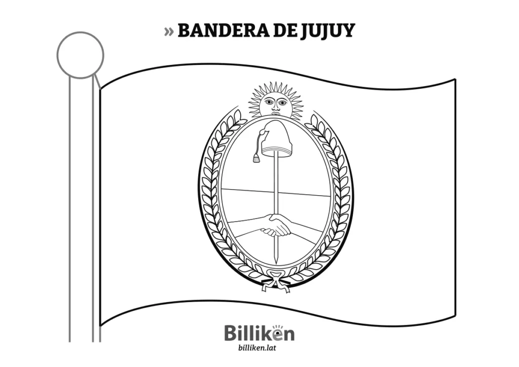 Bandera de Jujuy para colorear e imprimir lámina