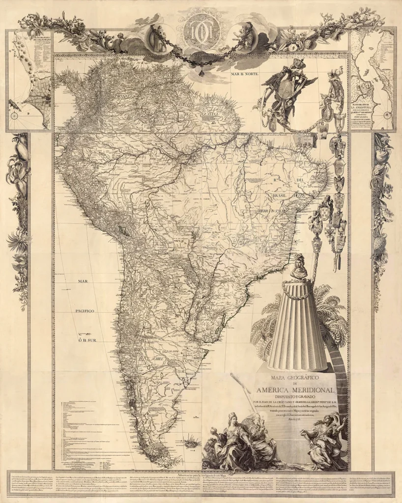El gran mapa de 1775: el primero que mostró todos los detalles de Sudamérica