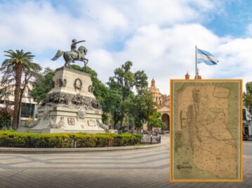 mapa de provincia de Córdoba Argentina del siglo XIX