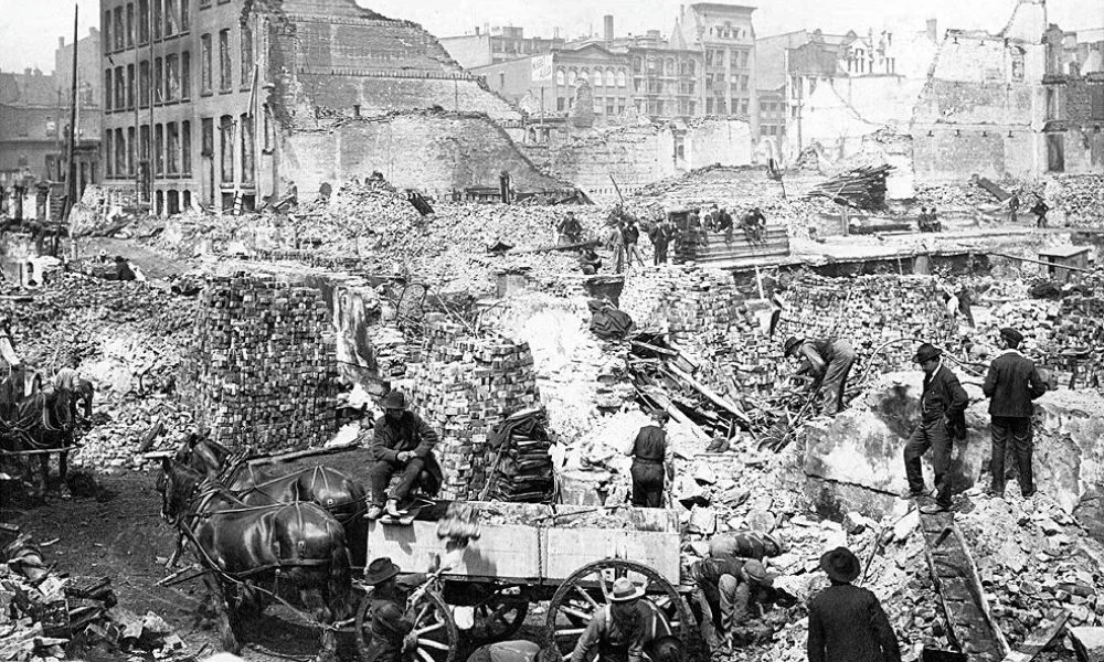 Reconstrucción luego del Gran Incendio de Toronto.