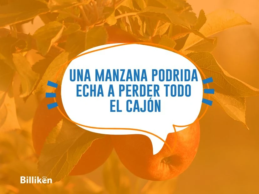 Una manzana podrida echa a perder todo el cajón