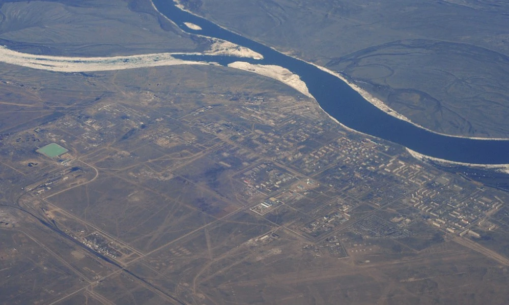 Ciudad de Kurchátov y alrededores en la actual Kazajistán, donde se realizaron pruebas nucleares